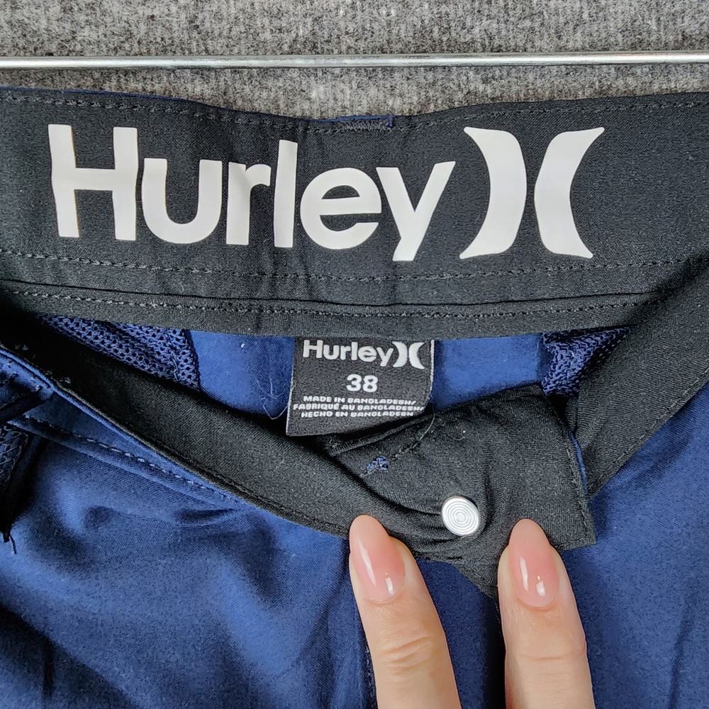 Hurley Hybrid Shorts Mens 38 Navy Blue Performance Walkshorts HSP21VMB-02046 - Picture 6 of 8